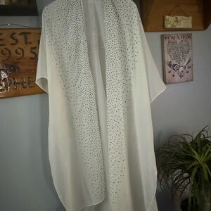 Off white sparkles on top half one size fits all